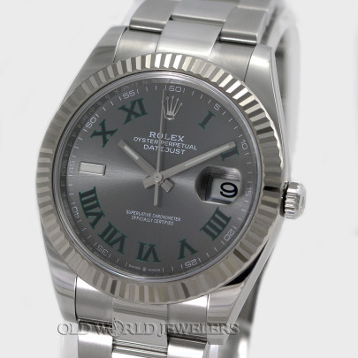 Rolex Datejust 41 Wimbledon Ref 126334 Steel Slate Dial